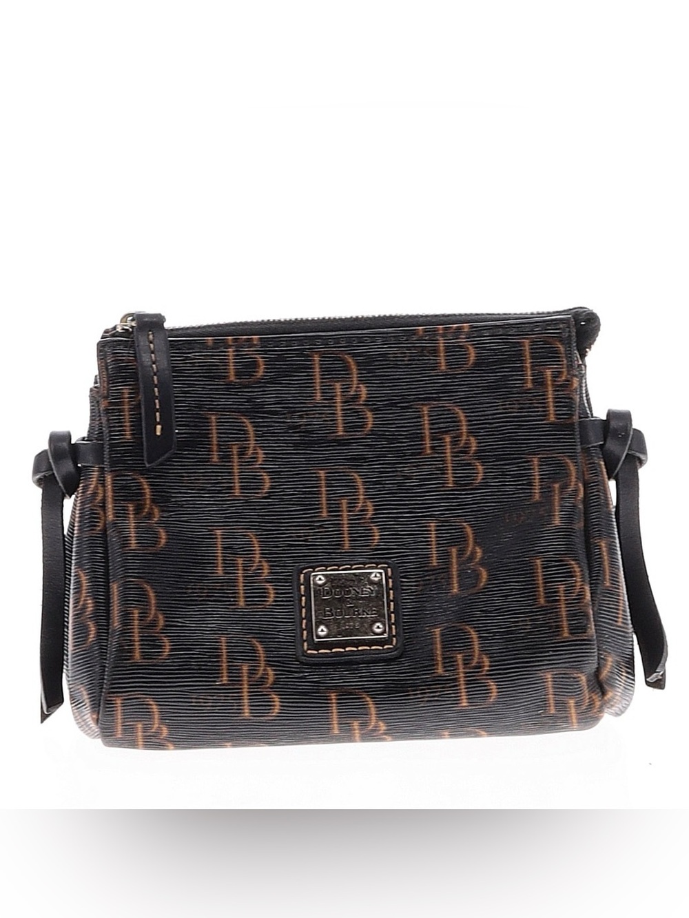 Dooney & Bourke RARE Black with Brown Monogram pouch VINTAGE